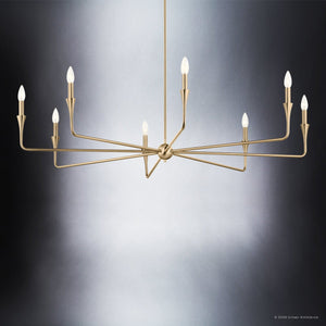 Urban Ambiance - Chandelier - UKC20547 Luxe Industrial Indoor Chandelier, 23.25''H x 50''W x 50''Dep, Champagne Bronze Finish, Penhurst Collection -