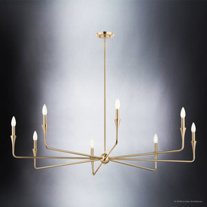 Urban Ambiance - Chandelier - UKC20547 Luxe Industrial Indoor Chandelier, 23.25''H x 50''W x 50''Dep, Champagne Bronze Finish, Penhurst Collection -