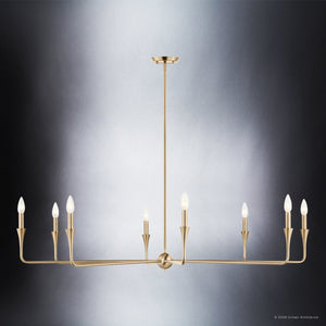 Urban Ambiance - Chandelier - UKC20547 Luxe Industrial Indoor Chandelier, 23.25''H x 50''W x 50''Dep, Champagne Bronze Finish, Penhurst Collection -