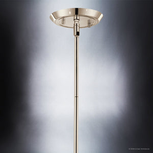 Urban Ambiance - Chandelier - UKC20548 Luxe Industrial Indoor Chandelier, 23.25''H x 50''W x 50''Dep, Polished Nickel Finish, Penhurst Collection -