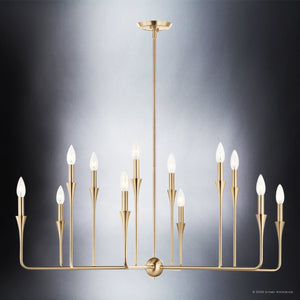 Urban Ambiance - Chandelier - UKC20550 Luxe Industrial Indoor Chandelier, 20''H x 39.75''W x 39.75''Dep, Champagne Bronze Finish, Penhurst Collection -