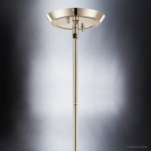 Urban Ambiance - Chandelier - UKC20551 Luxe Industrial Indoor Chandelier, 20''H x 39.75''W x 39.75''Dep, Polished Nickel Finish, Penhurst Collection -