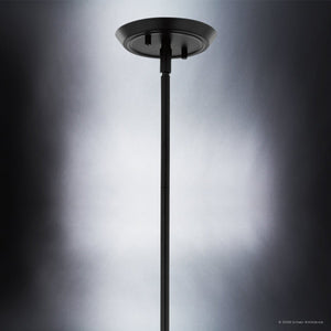 Urban Ambiance - Chandelier - UKC20552 Luxe Industrial Indoor Chandelier, 24.25''H x 11.5''W x 11.5''Dep, Black Finish, Penhurst Collection -