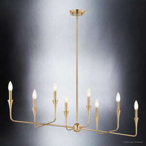 Urban Ambiance - Chandelier - UKC20553 Luxe Industrial Indoor Chandelier, 24.25''H x 11.5''W x 11.5''Dep, Champagne Bronze Finish, Penhurst Collection -