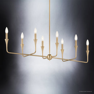 Urban Ambiance - Chandelier - UKC20553 Luxe Industrial Indoor Chandelier, 24.25''H x 11.5''W x 11.5''Dep, Champagne Bronze Finish, Penhurst Collection -