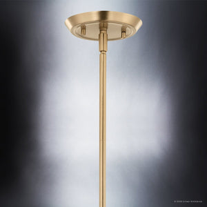 Urban Ambiance - Chandelier - UKC20553 Luxe Industrial Indoor Chandelier, 24.25''H x 11.5''W x 11.5''Dep, Champagne Bronze Finish, Penhurst Collection -