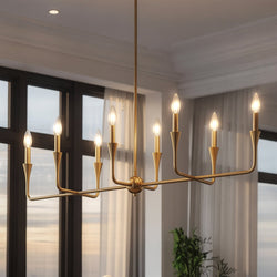 Urban Ambiance - Chandelier - UKC20553 Luxe Industrial Indoor Chandelier, 24.25''H x 11.5''W x 11.5''Dep, Champagne Bronze Finish, Penhurst Collection -