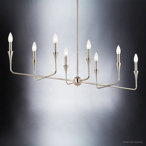 Urban Ambiance - Chandelier - UKC20554 Luxe Industrial Indoor Chandelier, 24.25''H x 11.5''W x 11.5''Dep, Polished Nickel Finish, Penhurst Collection -