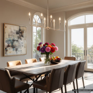 Urban Ambiance - Chandelier - UKC20554 Luxe Industrial Indoor Chandelier, 24.25''H x 11.5''W x 11.5''Dep, Polished Nickel Finish, Penhurst Collection -