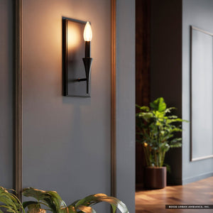 Urban Ambiance - Wall Sconce - UKC20555 Luxe Industrial Indoor Wall Sconce, 11.5''H x 5''W x 4''Dep, Black Finish, Penhurst Collection -