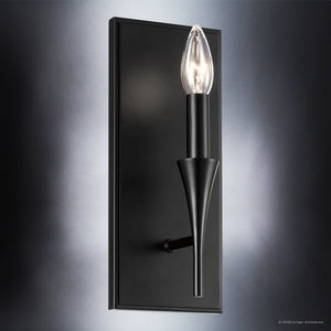 Urban Ambiance - Wall Sconce - UKC20555 Luxe Industrial Indoor Wall Sconce, 11.5''H x 5''W x 4''Dep, Black Finish, Penhurst Collection -