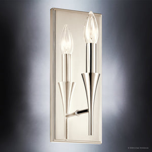 Urban Ambiance - Wall Sconce - UKC20557 Luxe Industrial Indoor Wall Sconce, 11.5''H x 5''W x 4''Dep, Polished Nickel Finish, Penhurst Collection -