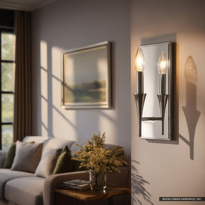 Urban Ambiance - Wall Sconce - UKC20557 Luxe Industrial Indoor Wall Sconce, 11.5''H x 5''W x 4''Dep, Polished Nickel Finish, Penhurst Collection -