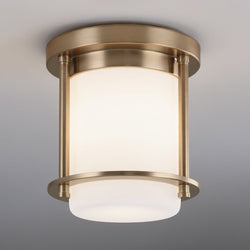 Urban Ambiance - Ceiling Light - UKC20564 Art Deco Indoor Ceiling Light, 7.75''H x 7.25''W x 7.25''Dep, Champagne Bronze Finish, Quinmere Collection -