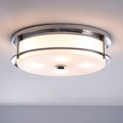 Urban Ambiance - Ceiling Light - UKC20568 Art Deco Indoor Ceiling Light, 5.5''H x 18''W x 18''Dep, Polished Nickel Finish, Quinmere Collection -