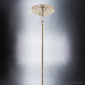 Urban Ambiance - Chandelier - UKC20581 Transitional Indoor Chandelier, 21.25''H x 16''W x 16''Dep, Polished Nickel Finish, Thornfield Collection -