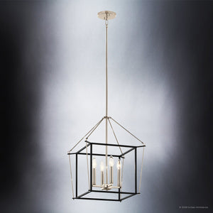 Urban Ambiance - Chandelier - UKC20581 Transitional Indoor Chandelier, 21.25''H x 16''W x 16''Dep, Polished Nickel Finish, Thornfield Collection -