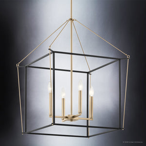 Urban Ambiance - Chandelier - UKC20582 Transitional Indoor Chandelier, 30''H x 22.25''W x 22.25''Dep, Champagne Bronze Finish, Thornfield Collection -