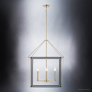 Urban Ambiance - Chandelier - UKC20582 Transitional Indoor Chandelier, 30''H x 22.25''W x 22.25''Dep, Champagne Bronze Finish, Thornfield Collection -