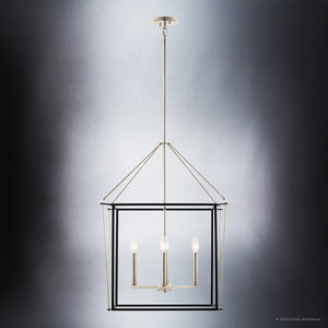 Urban Ambiance - Chandelier - UKC20583 Transitional Indoor Chandelier, 30''H x 22.25''W x 22.25''Dep, Polished Nickel Finish, Thornfield Collection -