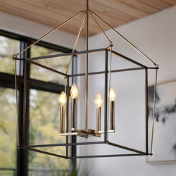 Urban Ambiance - Chandelier - UKC20583 Transitional Indoor Chandelier, 30''H x 22.25''W x 22.25''Dep, Polished Nickel Finish, Thornfield Collection -