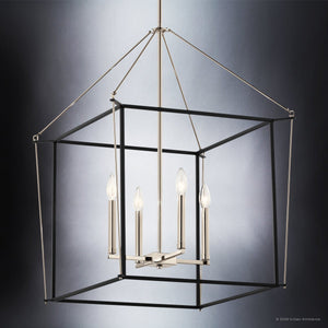 Urban Ambiance - Chandelier - UKC20583 Transitional Indoor Chandelier, 30''H x 22.25''W x 22.25''Dep, Polished Nickel Finish, Thornfield Collection -