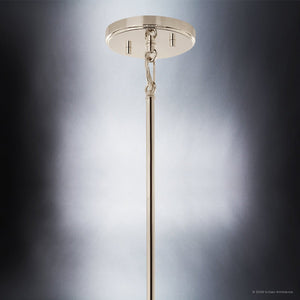 Urban Ambiance - Chandelier - UKC20583 Transitional Indoor Chandelier, 30''H x 22.25''W x 22.25''Dep, Polished Nickel Finish, Thornfield Collection -