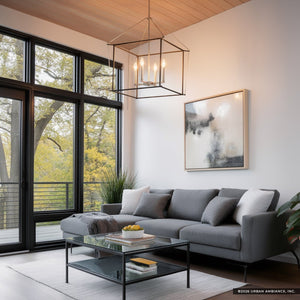 Urban Ambiance - Chandelier - UKC20583 Transitional Indoor Chandelier, 30''H x 22.25''W x 22.25''Dep, Polished Nickel Finish, Thornfield Collection -