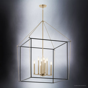 Urban Ambiance - Chandelier - UKC20584 Transitional Indoor Chandelier, 40.25''H x 28.25''W x 28.25''Dep, Champagne Bronze Finish, Thornfield Collection -