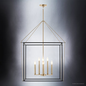 Urban Ambiance - Chandelier - UKC20584 Transitional Indoor Chandelier, 40.25''H x 28.25''W x 28.25''Dep, Champagne Bronze Finish, Thornfield Collection -