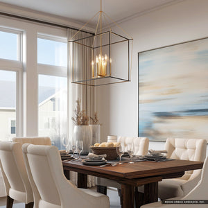 Urban Ambiance - Chandelier - UKC20584 Transitional Indoor Chandelier, 40.25''H x 28.25''W x 28.25''Dep, Champagne Bronze Finish, Thornfield Collection -