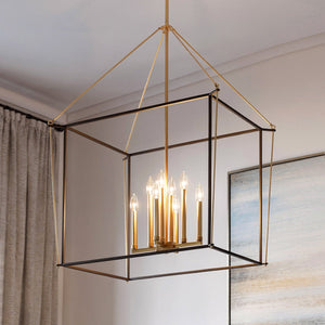 Urban Ambiance - Chandelier - UKC20584 Transitional Indoor Chandelier, 40.25''H x 28.25''W x 28.25''Dep, Champagne Bronze Finish, Thornfield Collection -