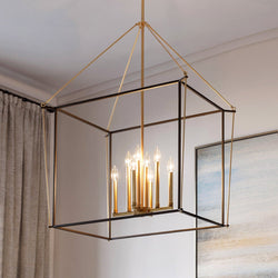 Urban Ambiance - Chandelier - UKC20584 Transitional Indoor Chandelier, 40.25''H x 28.25''W x 28.25''Dep, Champagne Bronze Finish, Thornfield Collection -