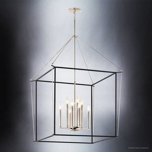 Urban Ambiance - Chandelier - UKC20585 Transitional Indoor Chandelier, 40.25''H x 28.25''W x 28.25''Dep, Polished Nickel Finish, Thornfield Collection -