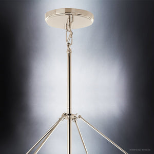 Urban Ambiance - Chandelier - UKC20585 Transitional Indoor Chandelier, 40.25''H x 28.25''W x 28.25''Dep, Polished Nickel Finish, Thornfield Collection -