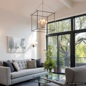 Urban Ambiance - Chandelier - UKC20585 Transitional Indoor Chandelier, 40.25''H x 28.25''W x 28.25''Dep, Polished Nickel Finish, Thornfield Collection -