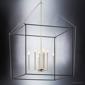 Urban Ambiance - Chandelier - UKC20587 Transitional Indoor Chandelier, 50''H x 34.75''W x 34.75''Dep, Polished Nickel Finish, Thornfield Collection -