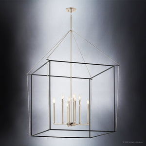 Urban Ambiance - Chandelier - UKC20587 Transitional Indoor Chandelier, 50''H x 34.75''W x 34.75''Dep, Polished Nickel Finish, Thornfield Collection -