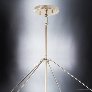 Urban Ambiance - Chandelier - UKC20587 Transitional Indoor Chandelier, 50''H x 34.75''W x 34.75''Dep, Polished Nickel Finish, Thornfield Collection -