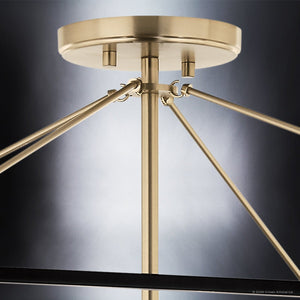 Urban Ambiance - Ceiling Light - UKC20588 Transitional Indoor Ceiling Light, 20''H x 24''W x 24''Dep, Champagne Bronze Finish, Thornfield Collection -
