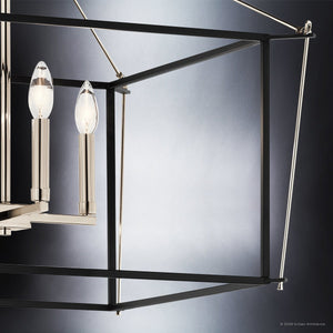 Urban Ambiance - Ceiling Light - UKC20589 Transitional Indoor Ceiling Light, 20''H x 24''W x 24''Dep, Polished Nickel Finish, Thornfield Collection -