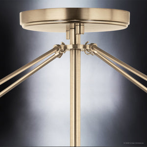 Urban Ambiance - Ceiling Light - UKC20590 Transitional Indoor Ceiling Light, 14''H x 16''W x 16''Dep, Champagne Bronze Finish, Thornfield Collection -