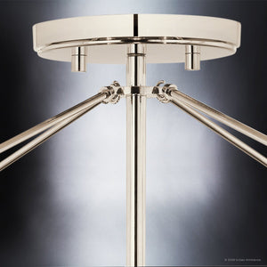 Urban Ambiance - Ceiling Light - UKC20591 Transitional Indoor Ceiling Light, 14''H x 16''W x 16''Dep, Polished Nickel Finish, Thornfield Collection -