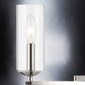 Urban Ambiance - Chandelier - UKC20602 Luxe Industrial Indoor Chandelier, 8.5''H x 37.75''W x 37.75''Dep, Polished Nickel Finish, Yorkdale Collection -