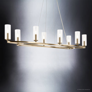 Urban Ambiance - Chandelier - UKC20604 Luxe Industrial Indoor Chandelier, 8.75''H x 16.25''W x 16.25''Dep, Champagne Bronze Finish, Yorkdale Collection -