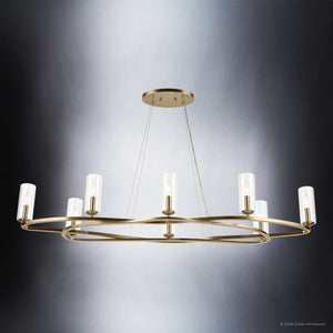 Urban Ambiance - Chandelier - UKC20604 Luxe Industrial Indoor Chandelier, 8.75''H x 16.25''W x 16.25''Dep, Champagne Bronze Finish, Yorkdale Collection -
