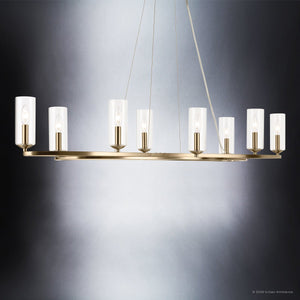 Urban Ambiance - Chandelier - UKC20604 Luxe Industrial Indoor Chandelier, 8.75''H x 16.25''W x 16.25''Dep, Champagne Bronze Finish, Yorkdale Collection -