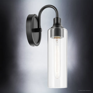 Urban Ambiance - Wall Sconce - UKC20610 Mid-Century Modern Indoor Wall Sconce, 13''H x 5''W x 6''Dep, Black Finish, Carroway Collection -