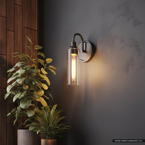 Urban Ambiance - Wall Sconce - UKC20610 Mid-Century Modern Indoor Wall Sconce, 13''H x 5''W x 6''Dep, Black Finish, Carroway Collection -