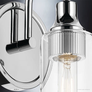 Urban Ambiance - Wall Sconce - UKC20611 Mid-Century Modern Indoor Wall Sconce, 13''H x 5''W x 6''Dep, Chrome Finish, Carroway Collection -